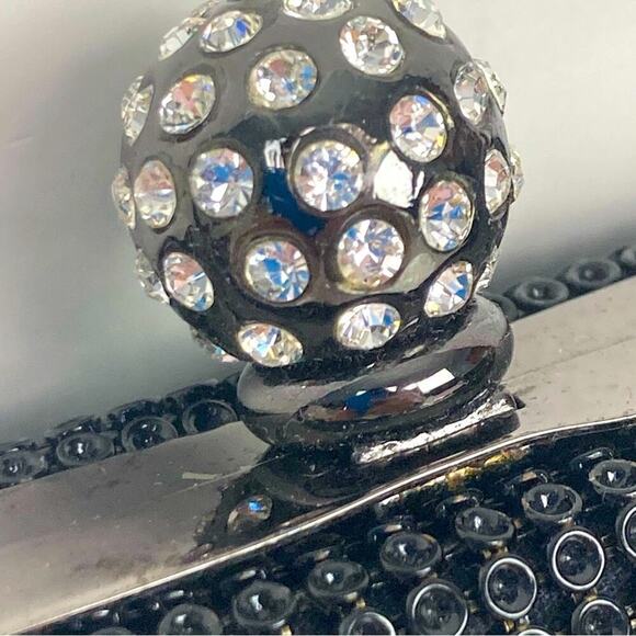WHITING & DAVIS Crystal Ball Clutch in Black - $310. - Picture 8 of 12